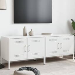 Berkfield Home TV Cabinets 2 pcs White 68x39x50.5 cm Steel - thumbnail 2