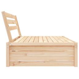 Berkfield Home Garden Middle Sofa 120x80 cm Solid Wood Pine in Natural - thumbnail 4