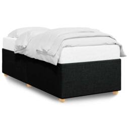 Berkfield Home Bed Frame without Mattress Black¬†Single¬†Fabric in Black - Size: Single - thumbnail 1