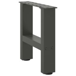 Berkfield Home Coffee Table Legs Anthracite 2 pcs 30x(30-31) cm Steel in Black - thumbnail 3