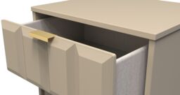 Ready Assembled 2 U Metro 5 Drawer Tall Bedside (Ready Assembled) in Light Brown - thumbnail 5