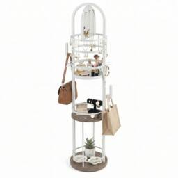 Costway Jewelry Organizer Stand Rotating Jewelry Storage Rack w/Earring Holder - thumbnail 2