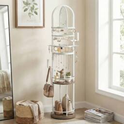 Costway Jewelry Organizer Stand Rotating Jewelry Storage Rack w/Earring Holder - thumbnail 1