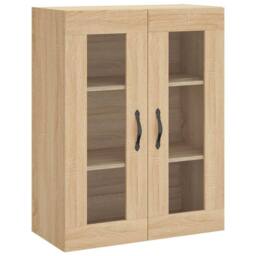 Berkfield Home Wall Mounted Cabinet Sonoma Oak 69.5x34x90 cm Engineered Wood in Light Oak - thumbnail 1