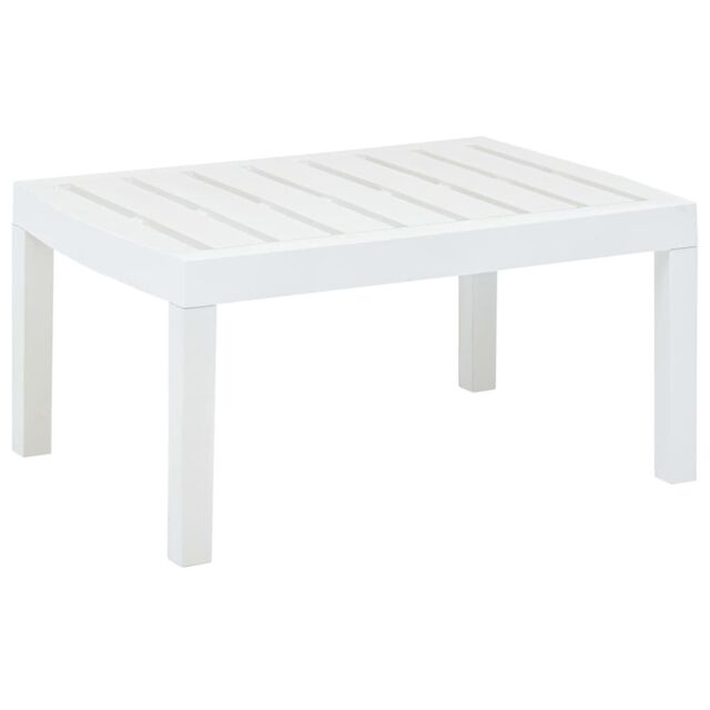 Berkfield Home Garden Table White 78x55x38 cm Plastic - Size: 78 x 55 x 38 cm - image 1