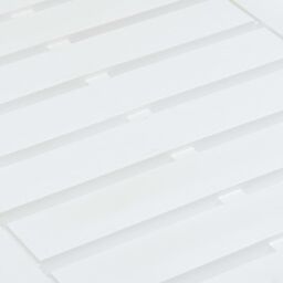 Berkfield Home Garden Table White 78x55x38 cm Plastic - Size: 78 x 55 x 38 cm - thumbnail 4