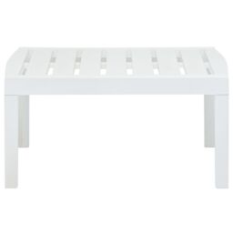 Berkfield Home Garden Table White 78x55x38 cm Plastic - Size: 78 x 55 x 38 cm - thumbnail 2