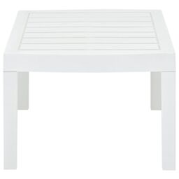 Berkfield Home Garden Table White 78x55x38 cm Plastic - Size: 78 x 55 x 38 cm - thumbnail 3