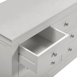 Seconique Bordeaux 3+2 Drawer Chest (Fully Assembled) in Light Grey - thumbnail 7