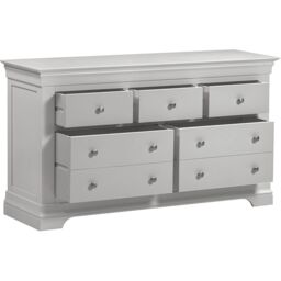 Seconique Bordeaux 3+2 Drawer Chest (Fully Assembled) in Light Grey - thumbnail 3