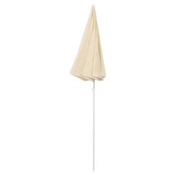 Berkfield Home Outdoor Parasol with Steel Pole Sand 180 cm in Beige - thumbnail 1