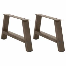 Berkfield Home Coffee Table Legs A-Shaped 2 pcs 70x(30-31) cm Steel in Black - thumbnail 1