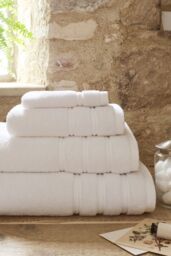 CHRISTY 'Antalya' 100% Turkish Cotton 6 Piece Luxury Bath Towel Set in White - thumbnail 4