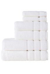 CHRISTY 'Antalya' 100% Turkish Cotton 6 Piece Luxury Bath Towel Set in White