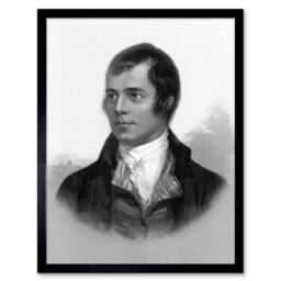 "Artery8 The Bard Robert Burns Ayr Scotland 12x16"" Framed Art Print in Grey - Size: W12"" x H16""" - thumbnail 1