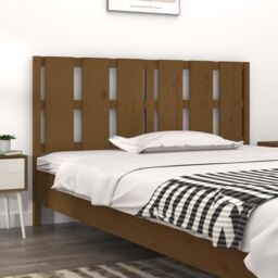 Berkfield Home Bed Headboard Honey Brown 155.5x4x100 cm Solid Wood Pine - thumbnail 1