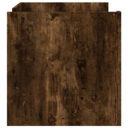 Berkfield Home Coffee Table Smoked Oak 100x50x50 cm Engineered Wood in Brown - Size: 100 x 50 x 50 cm - thumbnail 5