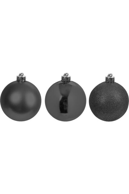 Kaemingk Plain Shatterproof Baubles (Pack Of 10) in Light Grey - Size: 10 Pack - image 1