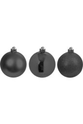 Kaemingk Plain Shatterproof Baubles (Pack Of 10) in Light Grey - Size: 10 Pack