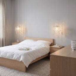 Happy Homewares Chic Waterfall Pendant Light Shade with Clear Acrylic Balls & Beads in Silver - thumbnail 6