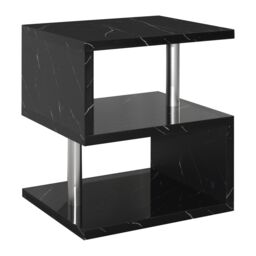 Comfy Living Ltd Abstract High Gloss LED Side Table in Black - thumbnail 5
