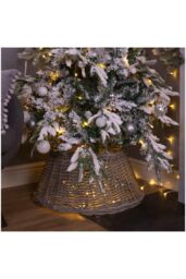 Netagon Home Indoor Festive Christmas Tree Skirt in Brown - thumbnail 3