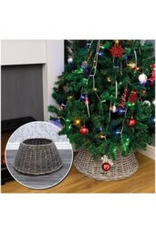 Netagon Home Indoor Festive Christmas Tree Skirt in Brown - thumbnail 1