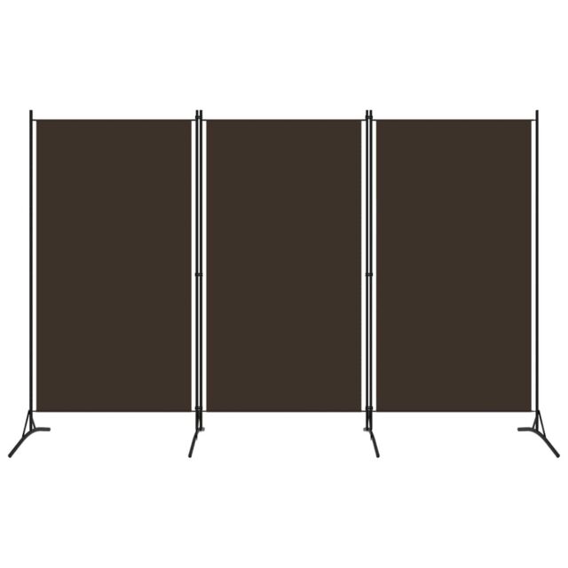 Berkfield Home 3-Panel Room Divider Brown 260x180 cm - image 1