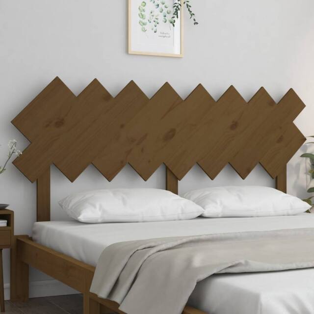 Berkfield Home Beautiful Bed Headboard Honey Brown 159.5x3x80.5 cm Solid Wood Pine - image 1