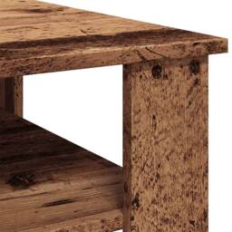 Berkfield Home Coffee Table Old Wood 60x60x42 cm Engineered Wood in Brown - Size: 60 x 60 x 42 cm - thumbnail 7