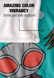 Aquaman and The Lost Kingdom Blanket, 152x127 cm Chibi Action Silky Touch Super Soft Throw Blanket in White - thumbnail 4