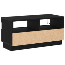 Berkfield Home TV Cabinet with LED Lights - Black Oak, 80x35x40 cm, Made of Engineered Wood - Size: 80 x 35 x 40 cm - thumbnail 6