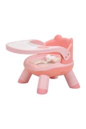 Living and Home Baby Feeding Chair with Tray for Toddler in Pink - thumbnail 4
