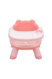 Living and Home Baby Feeding Chair with Tray for Toddler in Pink - thumbnail 2