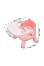 Living and Home Baby Feeding Chair with Tray for Toddler in Pink - thumbnail 7