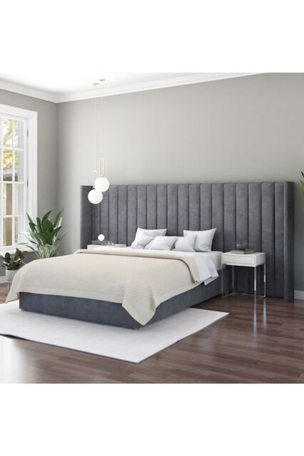 Aspire Grandeur Headboard in Plush Navy in Grey - image 1