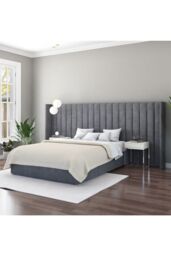 Aspire Grandeur Headboard in Plush Navy in Grey - thumbnail 1