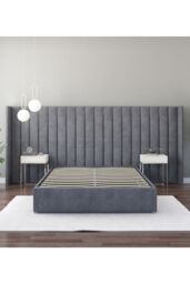 Aspire Grandeur Headboard in Plush Navy in Grey - thumbnail 3