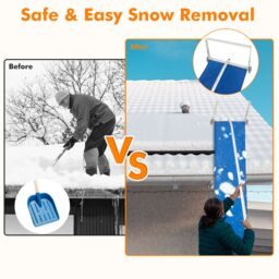 Costway 148-610CM Snow Roof Rake Adjustable Snow Cleaning Tool Lightweight Roof Rake - thumbnail 4