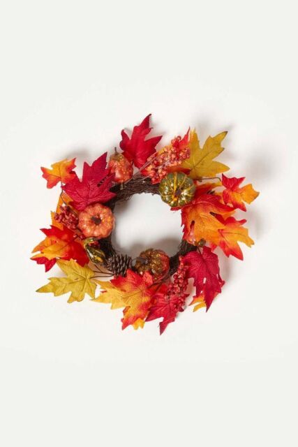 Homescapes Orange Autumn Wreath with Pumpkins - image 1