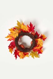 Homescapes Orange Autumn Wreath with Pumpkins - thumbnail 4
