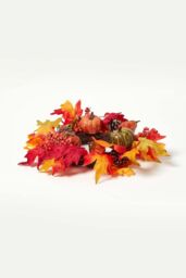Homescapes Orange Autumn Wreath with Pumpkins - thumbnail 3