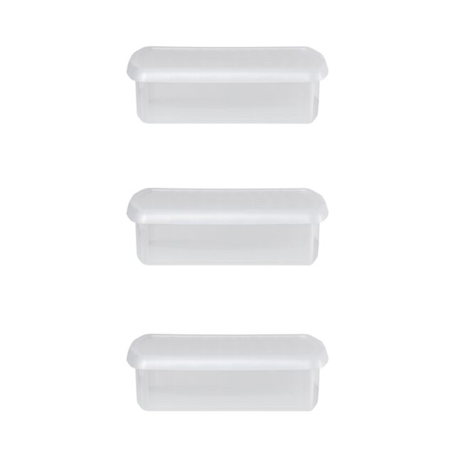 Wham Clip 3x 8.5L Rectangular Plastic Storage Boxes with Clip Lock Lids in Clear - image 1