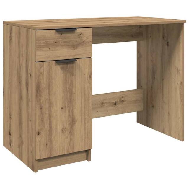Berkfield Home Desk Artisan Oak 100x50x75 cm Engineered Wood in Brown - Size: 100 x 50 x 75 cm - image 1