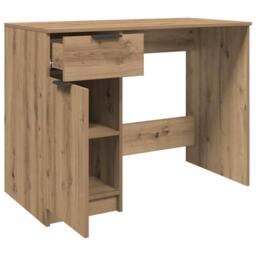 Berkfield Home Desk Artisan Oak 100x50x75 cm Engineered Wood in Brown - Size: 100 x 50 x 75 cm - thumbnail 5