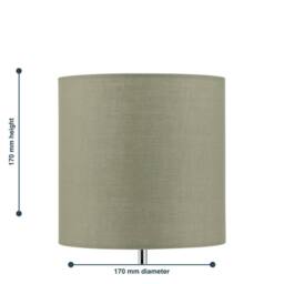 Kelvenix Ivory Modern Table Lamp Shade 17cm Diameter Fabric Lampshade Lightshade in Black - thumbnail 5