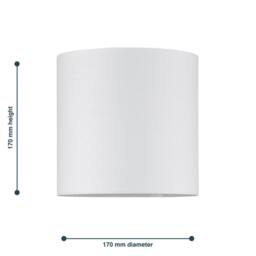 Kelvenix Ivory Modern Table Lamp Shade 17cm Diameter Fabric Lampshade Lightshade in Black - thumbnail 9