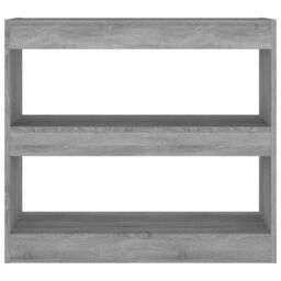 Berkfield Home Book Cabinet/Room Divider Grey Sonoma 80x30x72 cm - Size: 80 x 30 x 72 cm - thumbnail 3