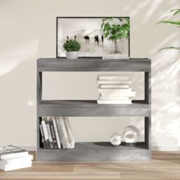 Berkfield Home Book Cabinet/Room Divider Grey Sonoma 80x30x72 cm - Size: 80 x 30 x 72 cm - thumbnail 1