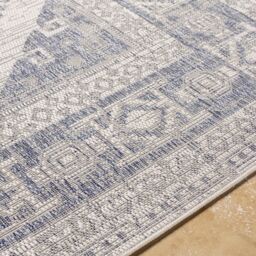 Livabliss Tuareg-Global Blue Grey Off-White Vintage In- & Outdoor Rug in Navy - Size: 160 cm x 215 cm - thumbnail 3